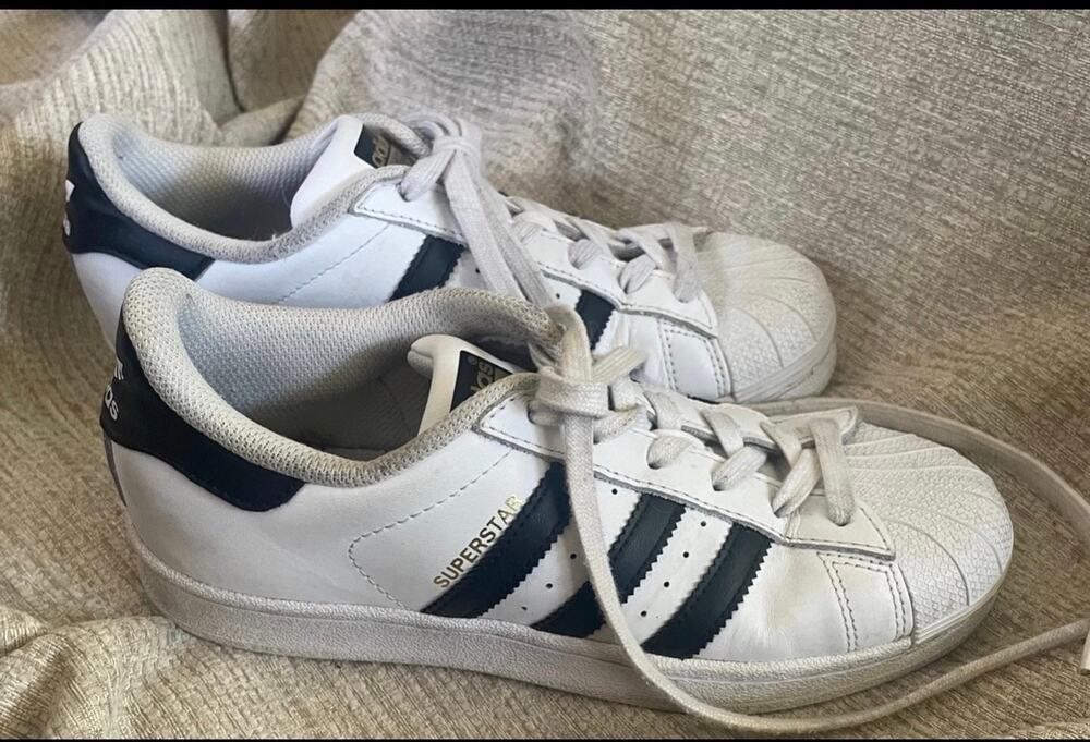 Adidas Superstar White Black Sneakers Women’s Size 5